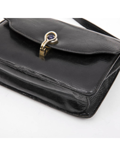 GUCCI Vintage bag in black snake 