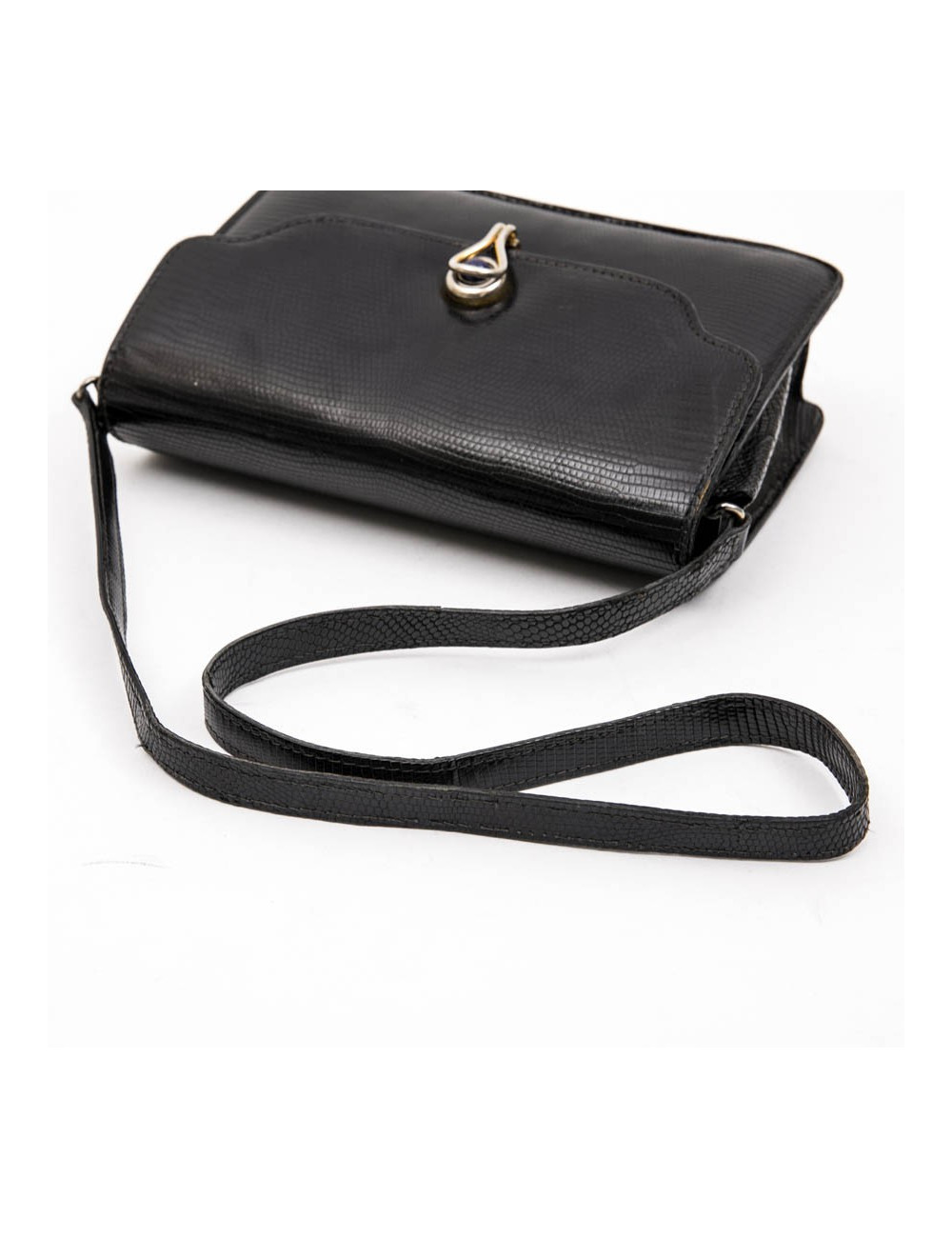 Sac GUCCI alligator noir Vintage