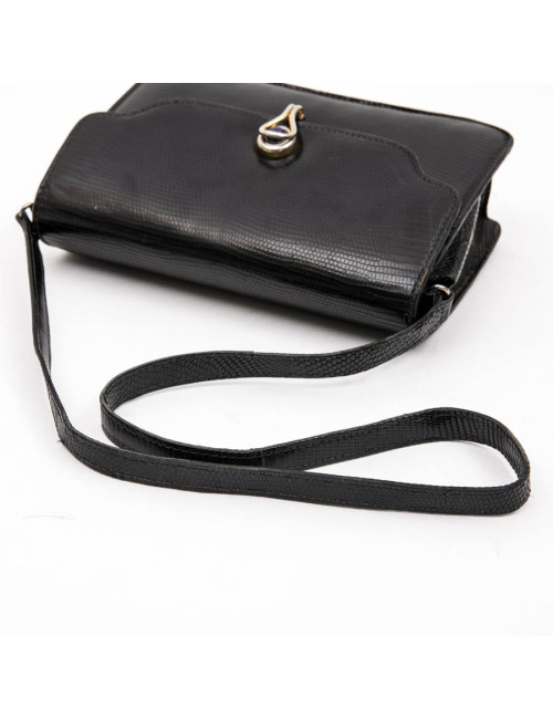 GUCCI Vintage bag in black snake 