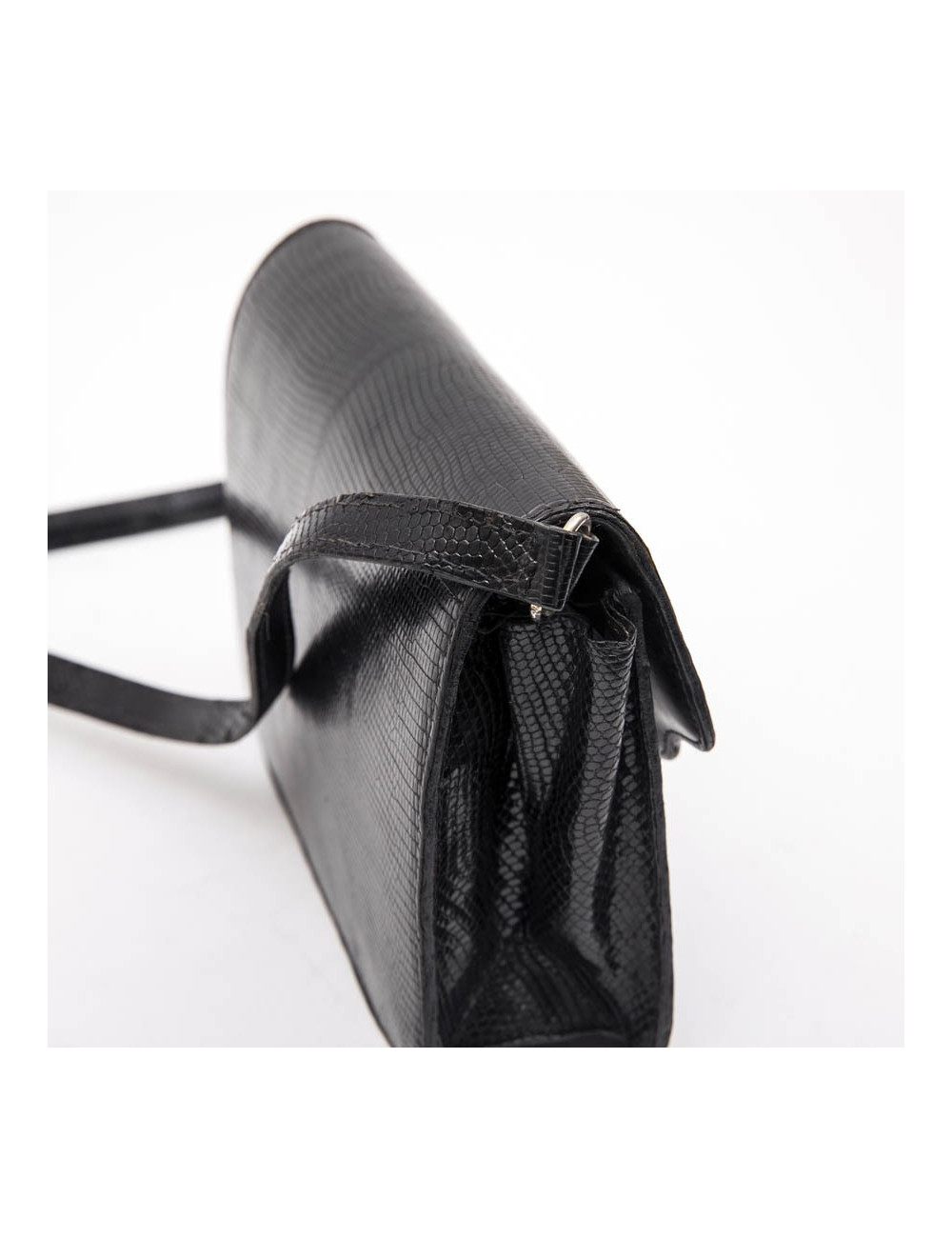 GUCCI Vintage bag in black snake 