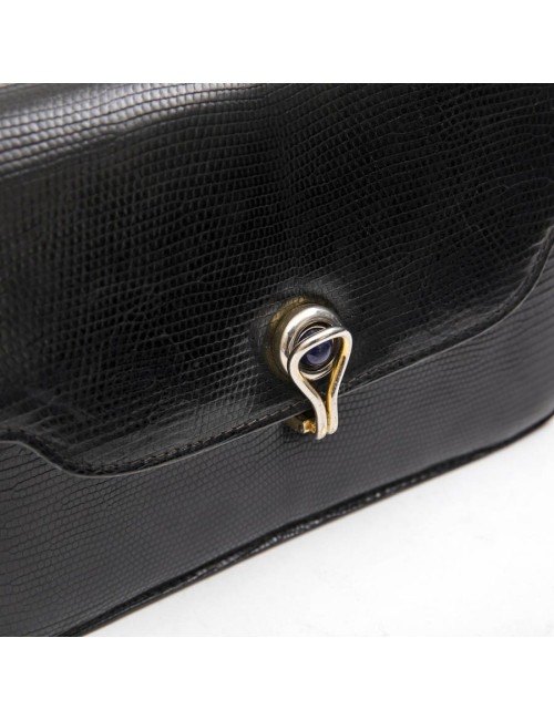 GUCCI Vintage bag in black snake 