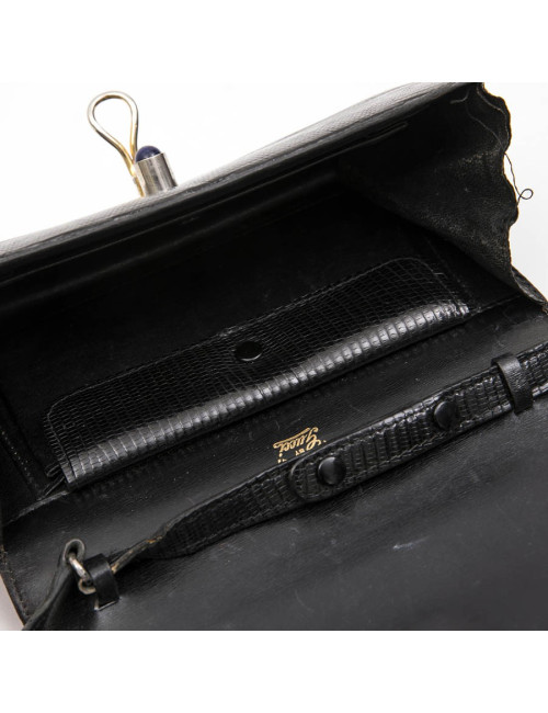 Sac GUCCI alligator noir Vintage