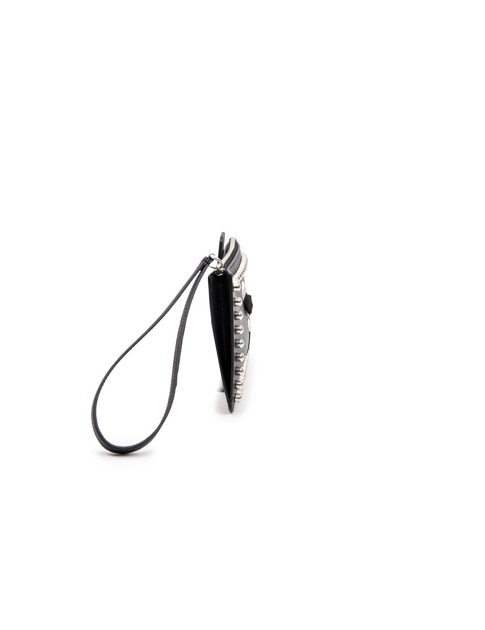 FENDI "Karlito" clutch by KARL LAGERFELD PM in black studded leather