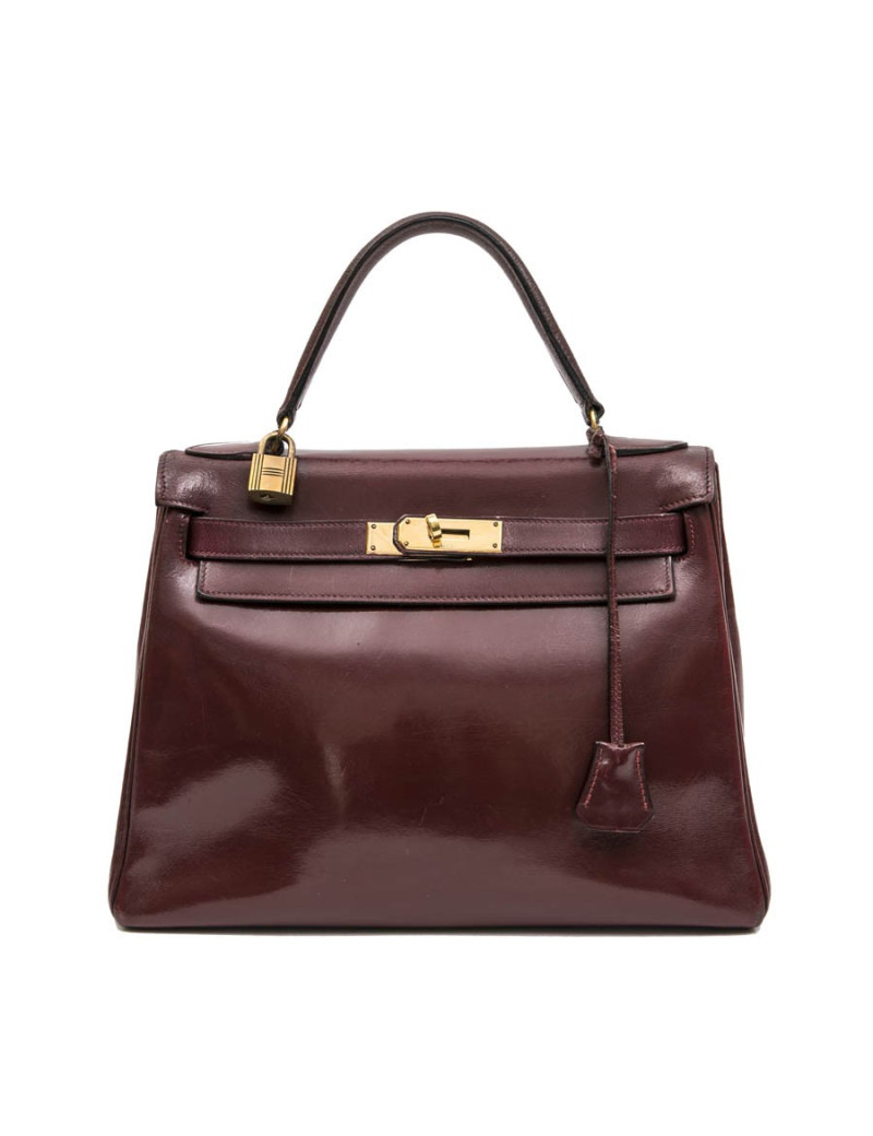 Kelly 28 HERMES rouge H Vintage