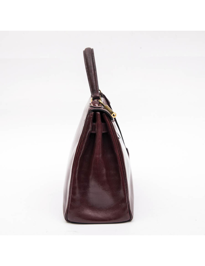 HERMES Kelly 28 vintage bag in H red box leather