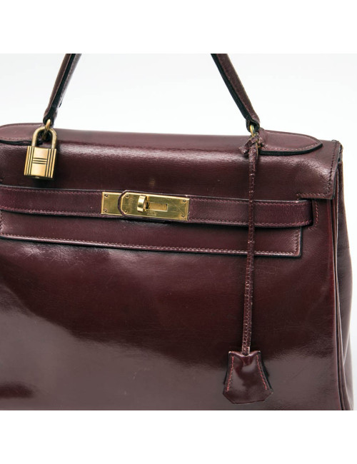 Kelly 28 HERMES rouge H Vintage