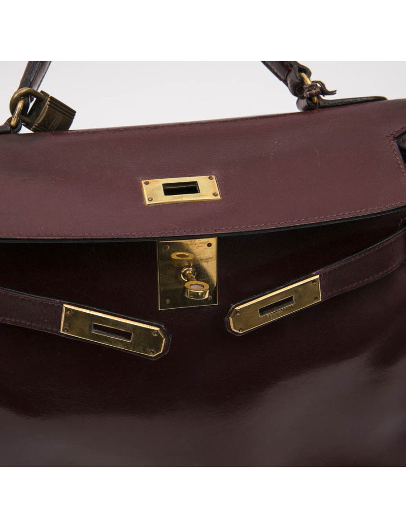 Kelly 28 HERMES rouge H Vintage