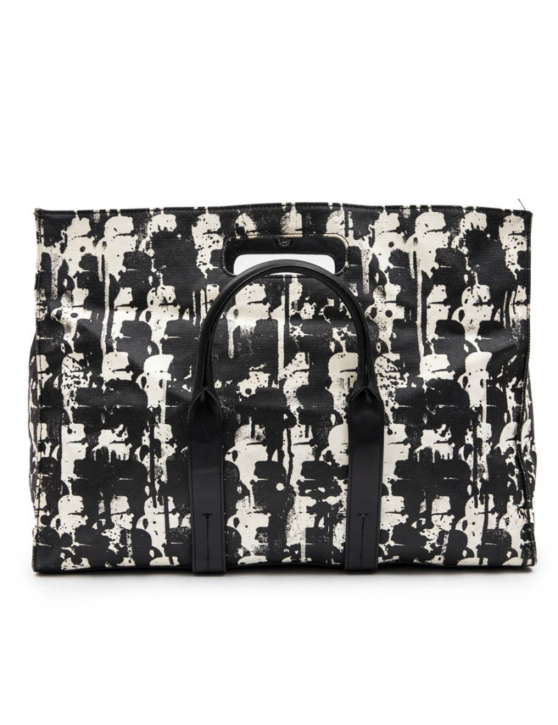 Cabas KARL LAGERFELD blanc et noir