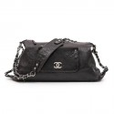 Chanel satchel bag in brown grained leather