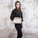 CHANEL Timeless double flap bag in eggshell quilted smooth lamb leather