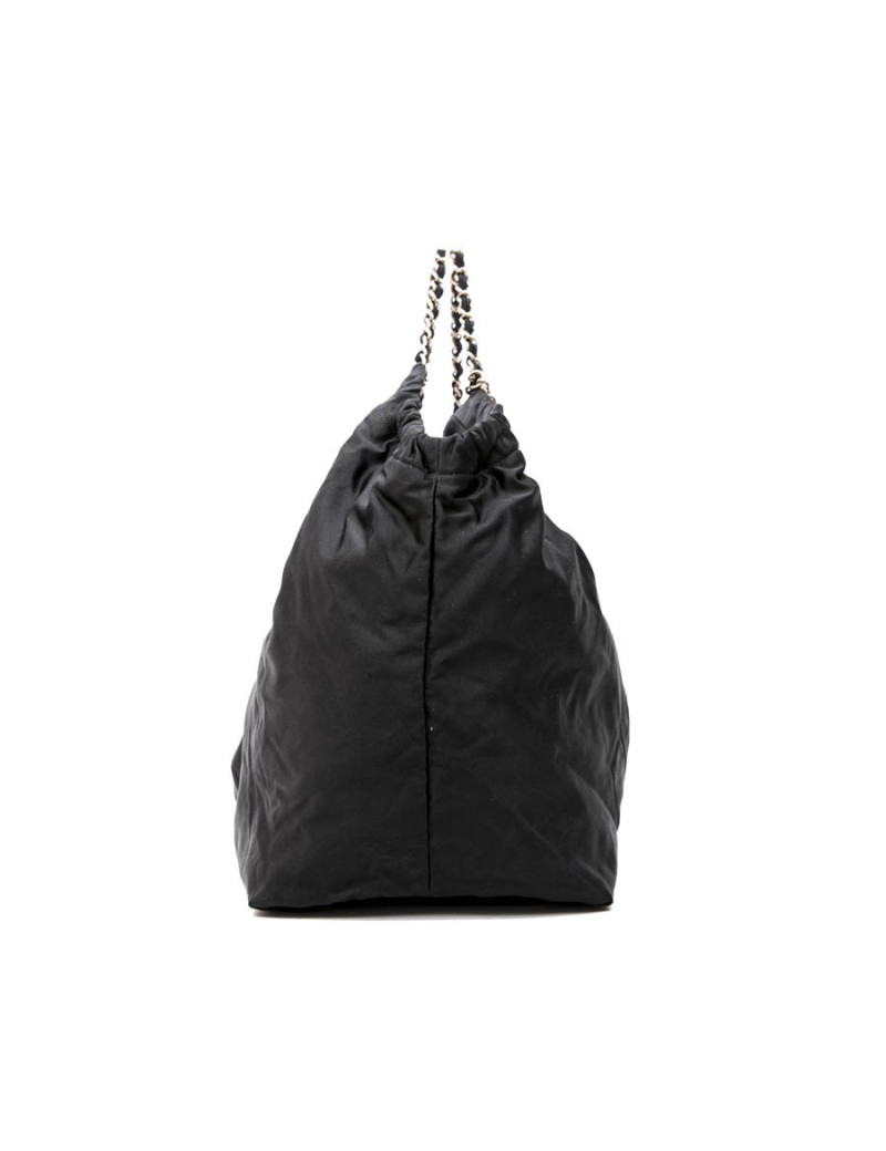 Sac CHANEL en satin duchesse noir