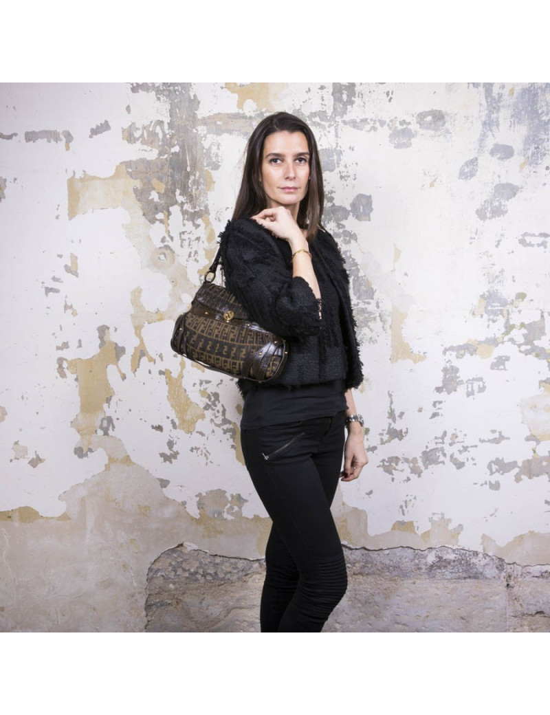 Sac FENDI toile plissée  monogram
