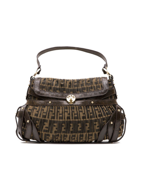 Sac FENDI toile plissée  monogram