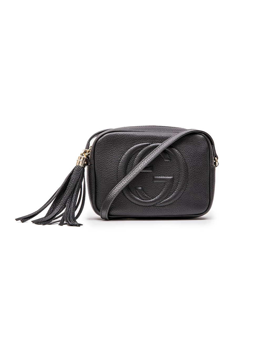 Sac GUCCI Soho Disco en cuir grainé noir