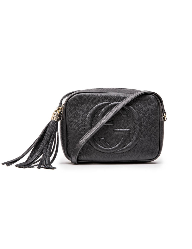 Sac GUCCI Soho Disco en cuir grainé noir