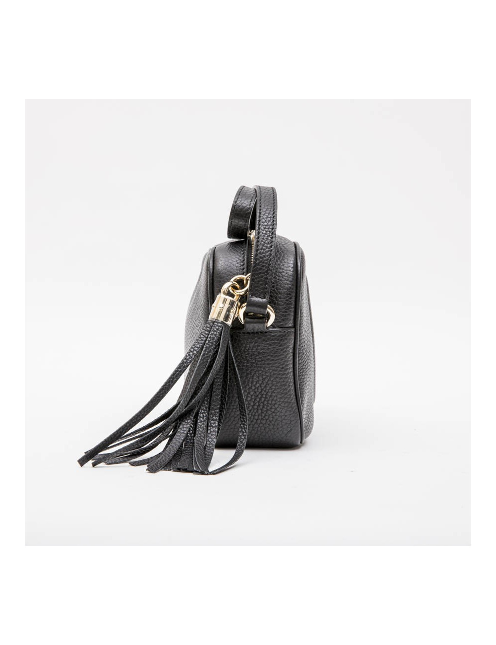 Sac GUCCI Soho Disco en cuir grainé noir