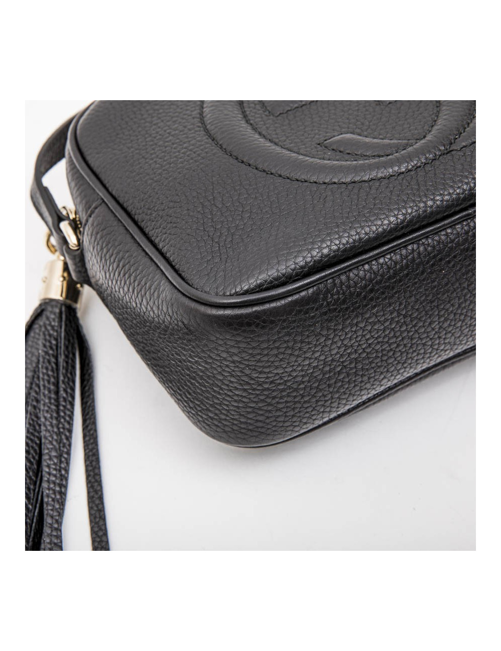 Sac GUCCI Soho Disco en cuir grainé noir