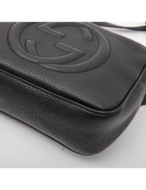 Sac GUCCI Soho Disco en cuir grainé noir