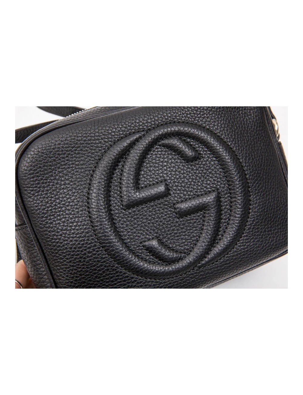 Sac GUCCI Soho Disco en cuir grainé noir