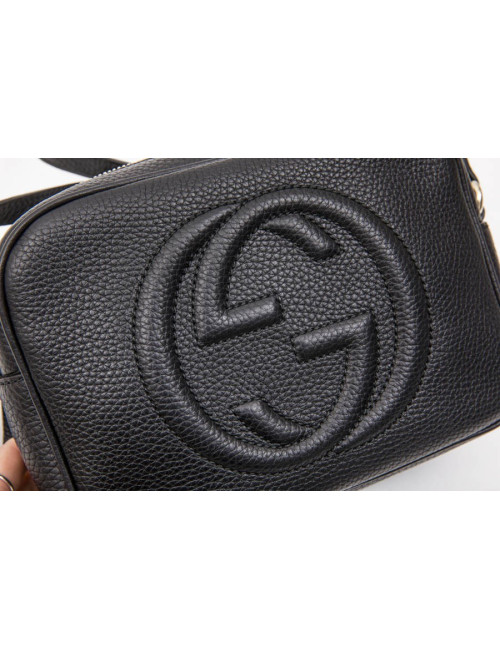 Sac GUCCI Soho Disco en cuir grainé noir