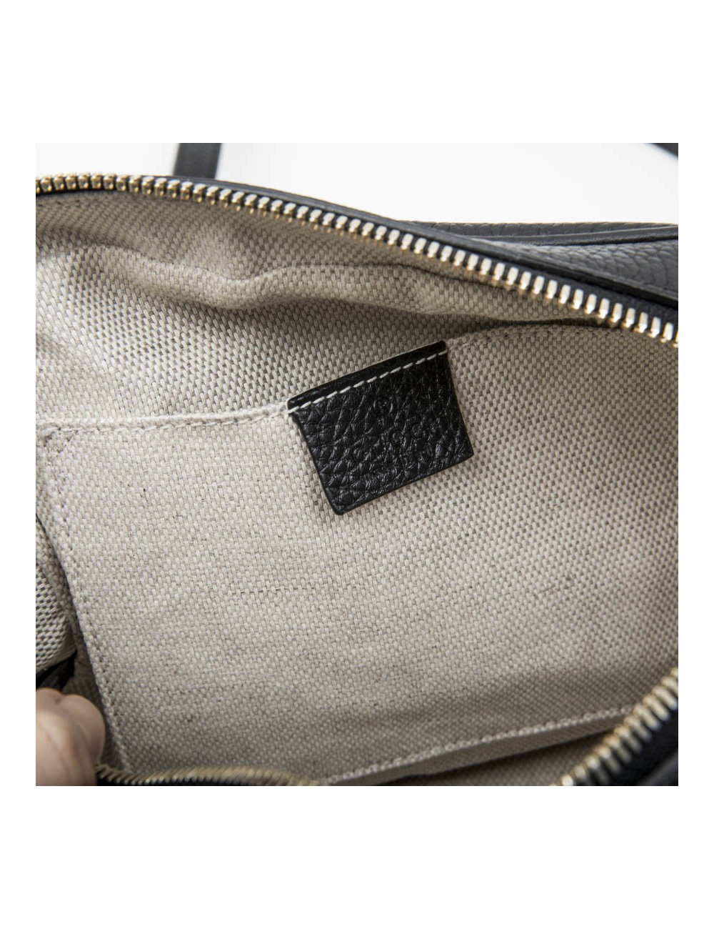 Sac GUCCI Soho Disco en cuir grainé noir