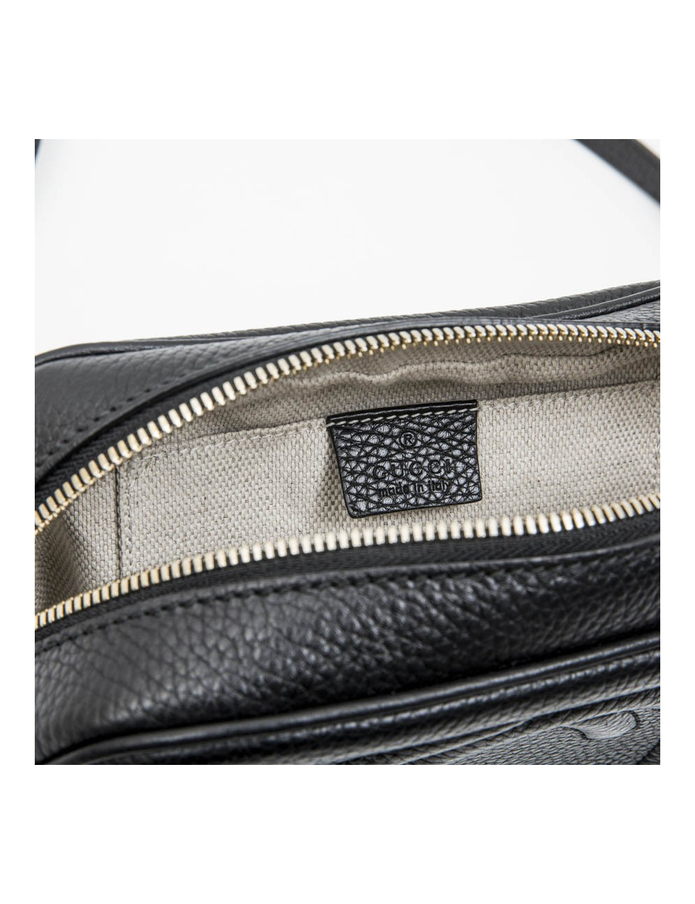 Sac GUCCI Soho Disco en cuir grainé noir