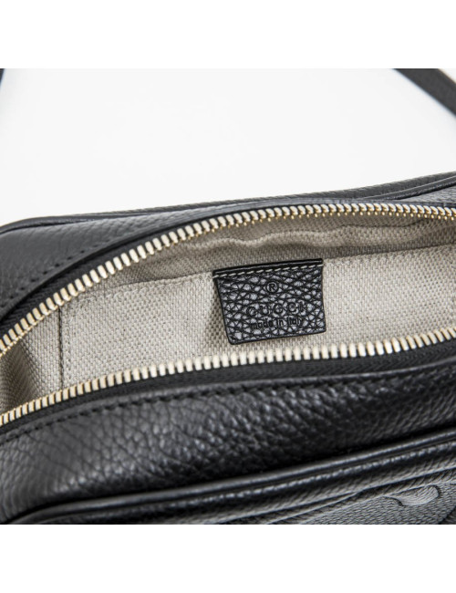 Sac GUCCI Soho Disco en cuir grainé noir
