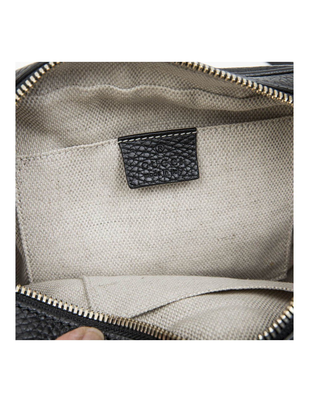 Sac GUCCI Soho Disco en cuir grainé noir