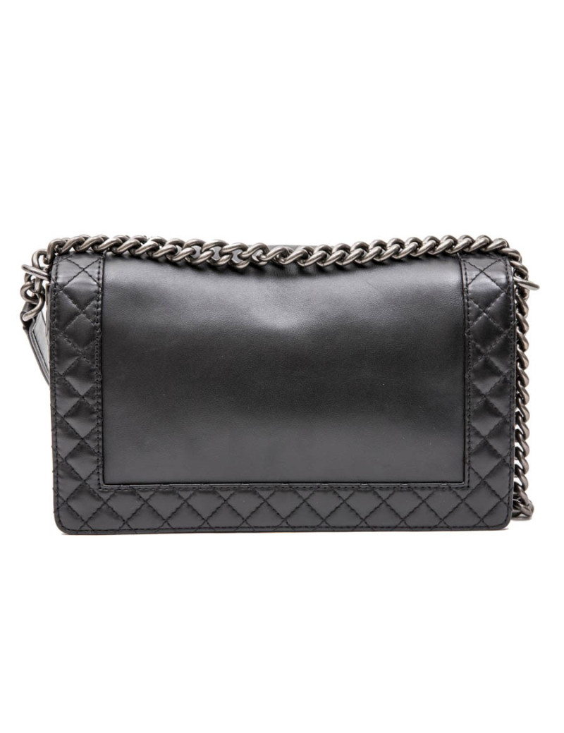 CHANEL 'Multi Chains' Boy Bag in Black Smooth Lambskin