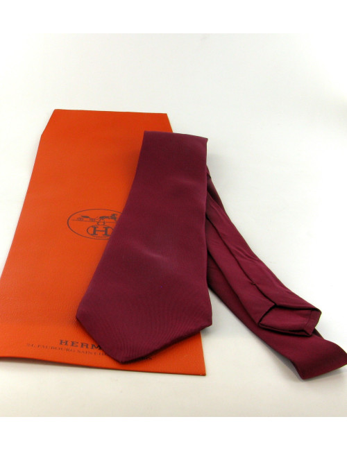 cravate HERMES bordeaux