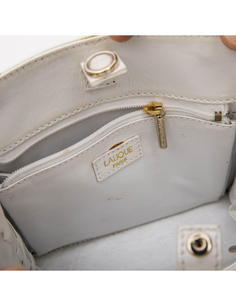 Sac LALIQUE blanc irisé