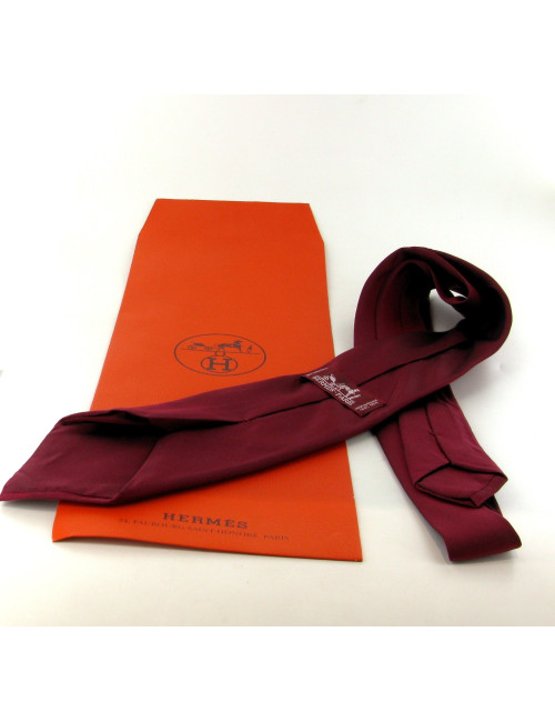 cravate HERMES bordeaux
