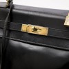 HERMES vintage Kelly 28 bag in black box leather