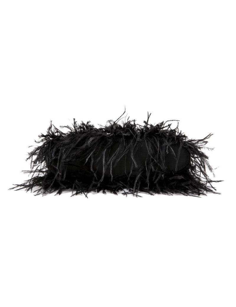 Mini sac du soir CHANEL plumes  noires