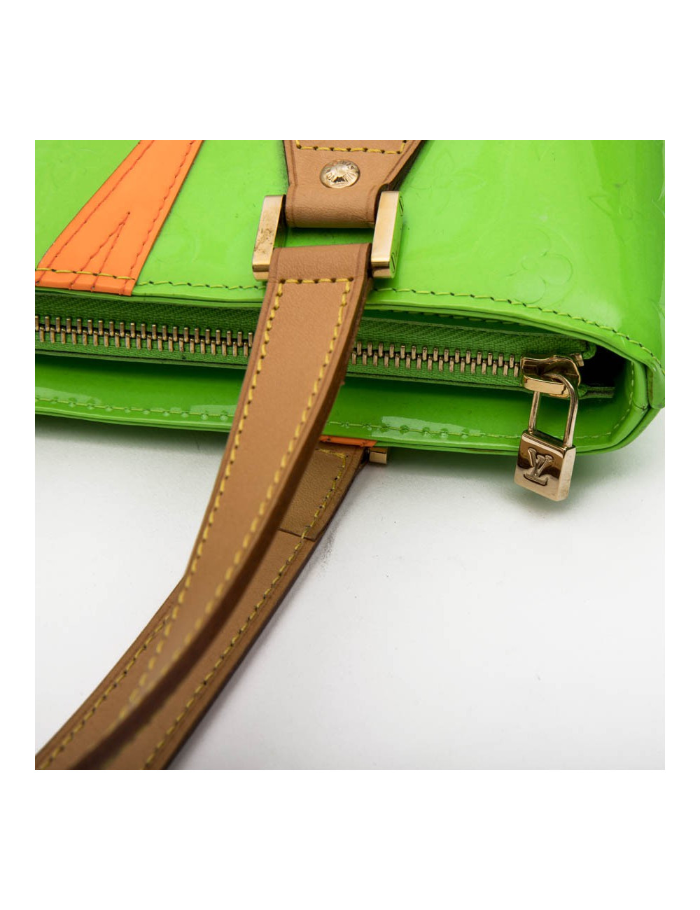 LOUIS VUITTON 'Houston' Bag in Fluo Green Monogram Patent Leather
