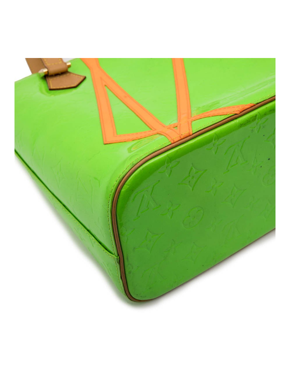 LOUIS VUITTON 'Houston' Bag in Fluo Green Monogram Patent Leather