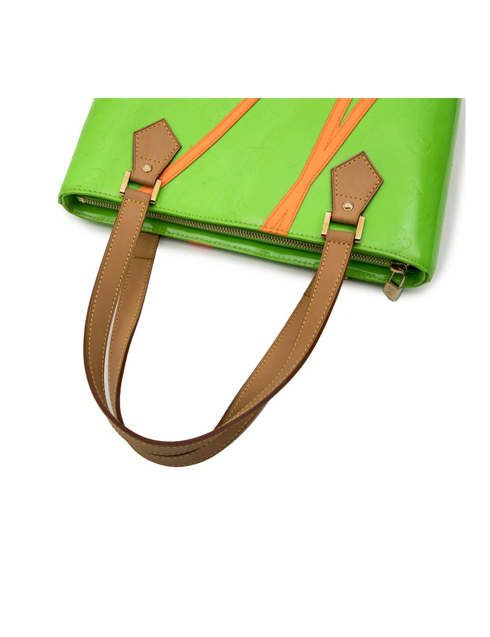 LOUIS VUITTON 'Houston' Bag in Fluo Green Monogram Patent Leather