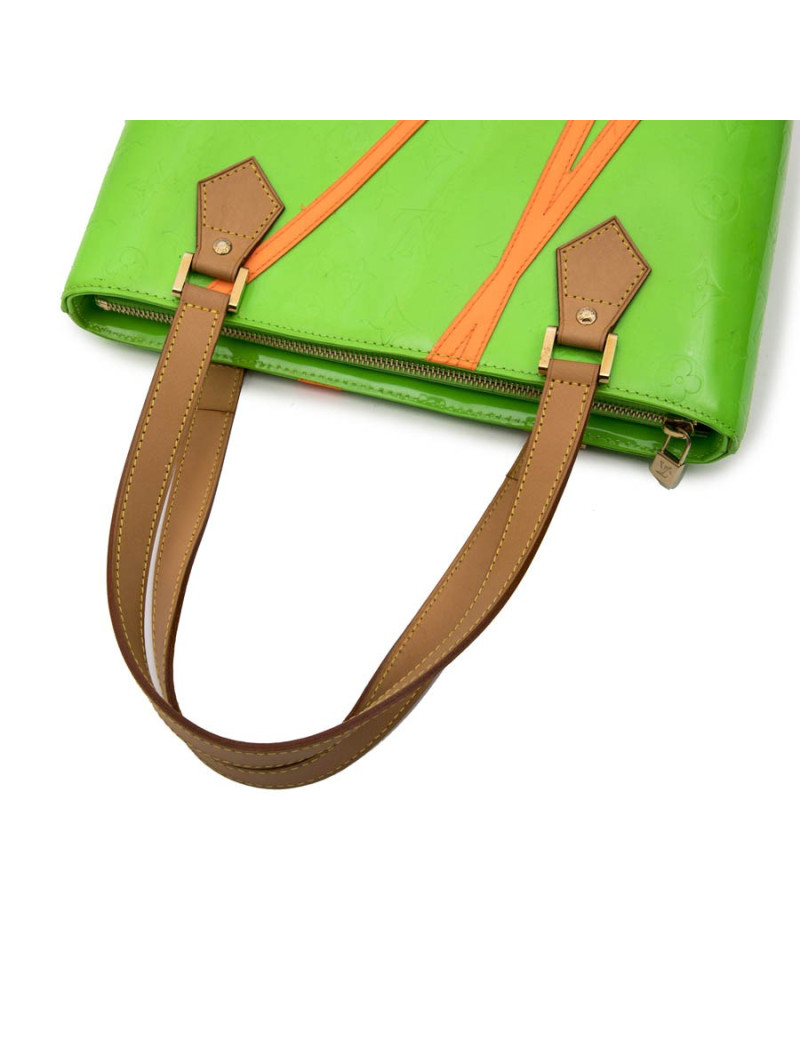 LOUIS VUITTON 'Houston' Bag in Fluo Green Monogram Patent Leather