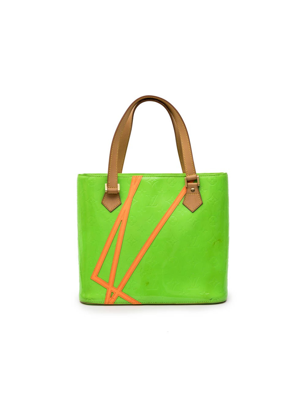 LOUIS VUITTON 'Houston' Bag in Fluo Green Monogram Patent Leather