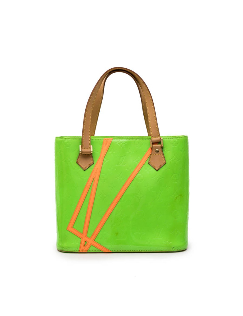 LOUIS VUITTON 'Houston' Bag in Fluo Green Monogram Patent Leather
