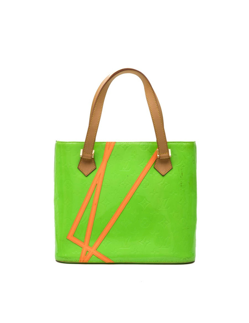 LOUIS VUITTON 'Houston' Bag in Fluo Green Monogram Patent Leather