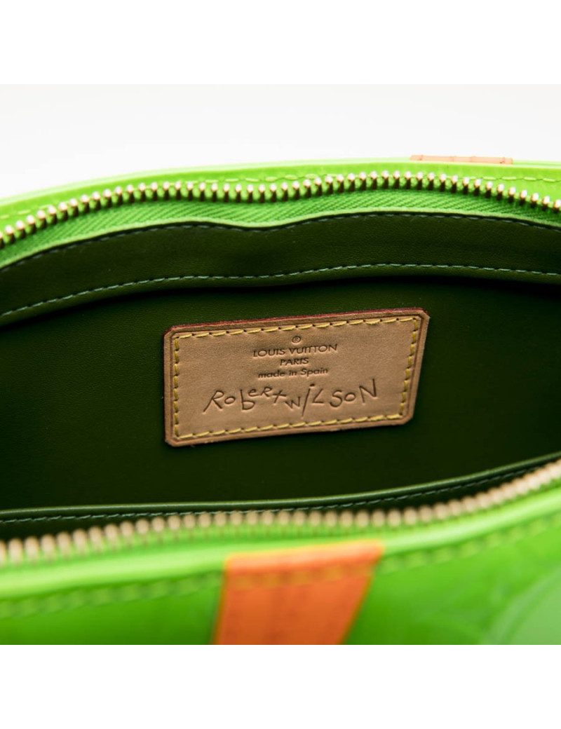 LOUIS VUITTON 'Houston' Bag in Fluo Green Monogram Patent Leather