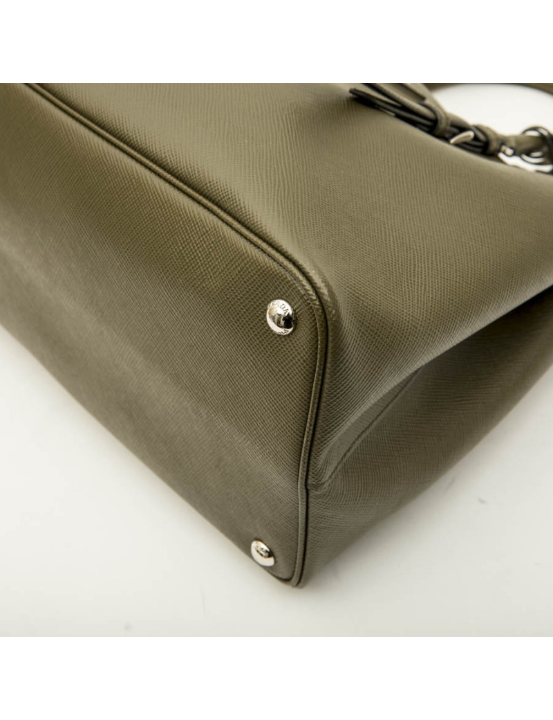 Sac PRADA en cuir Saffiano vert