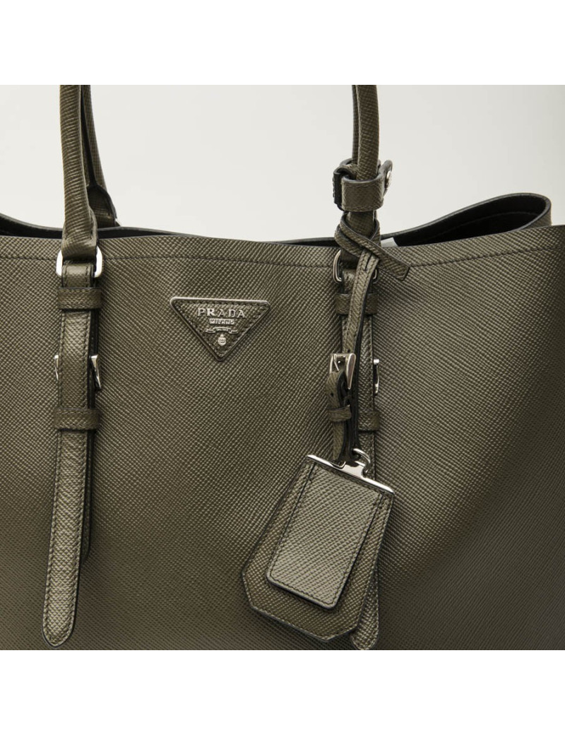 Sac PRADA en cuir Saffiano vert