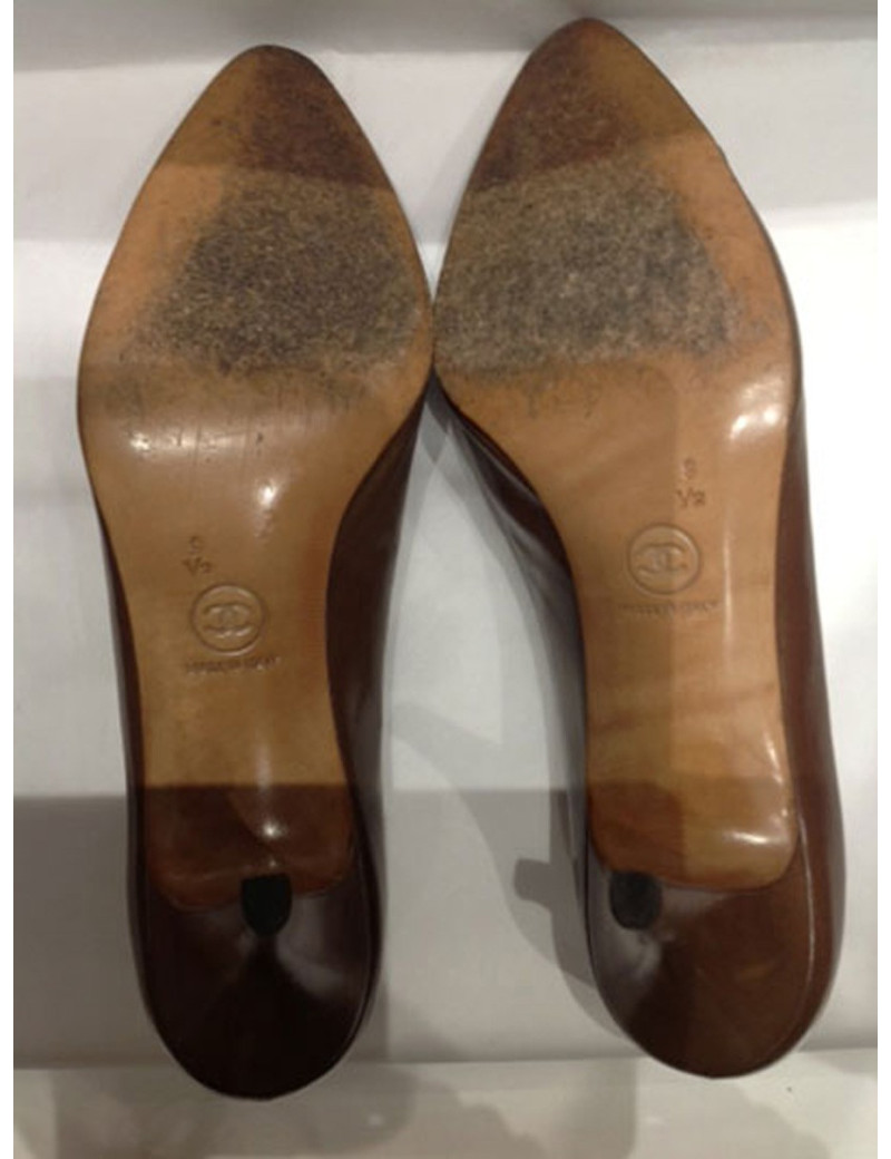 Escarpins CHANEL bicolore marron et noir