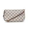 LOUIS VUITTON clutch bag in Azur checkered canvas and natural cow leather