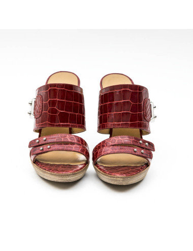 Mules Hautes t 37  HERMES en alligator  2