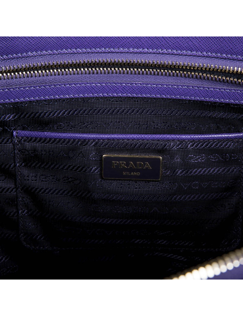 Sac PRADA en cuir Saffiano violet