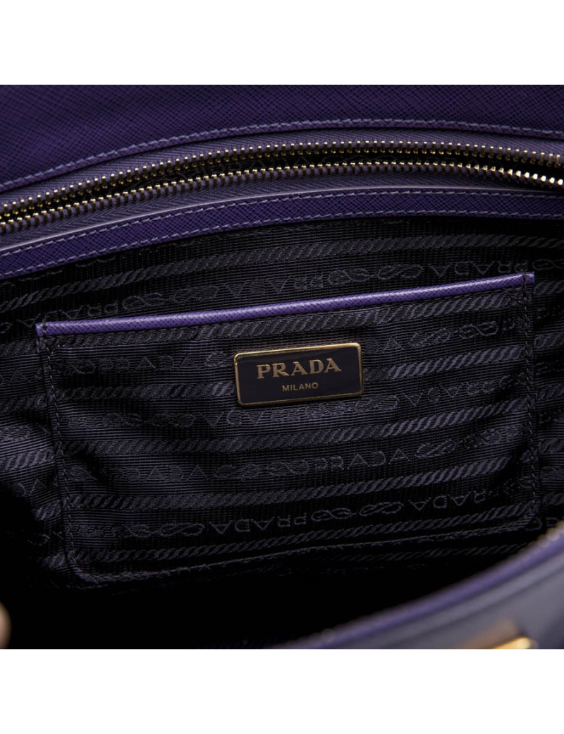 Sac PRADA en cuir Saffiano violet