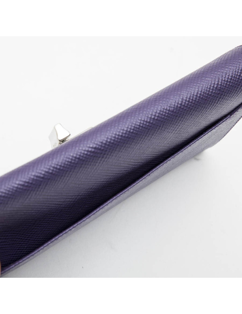 PRADA clutch in purple saffiano leather